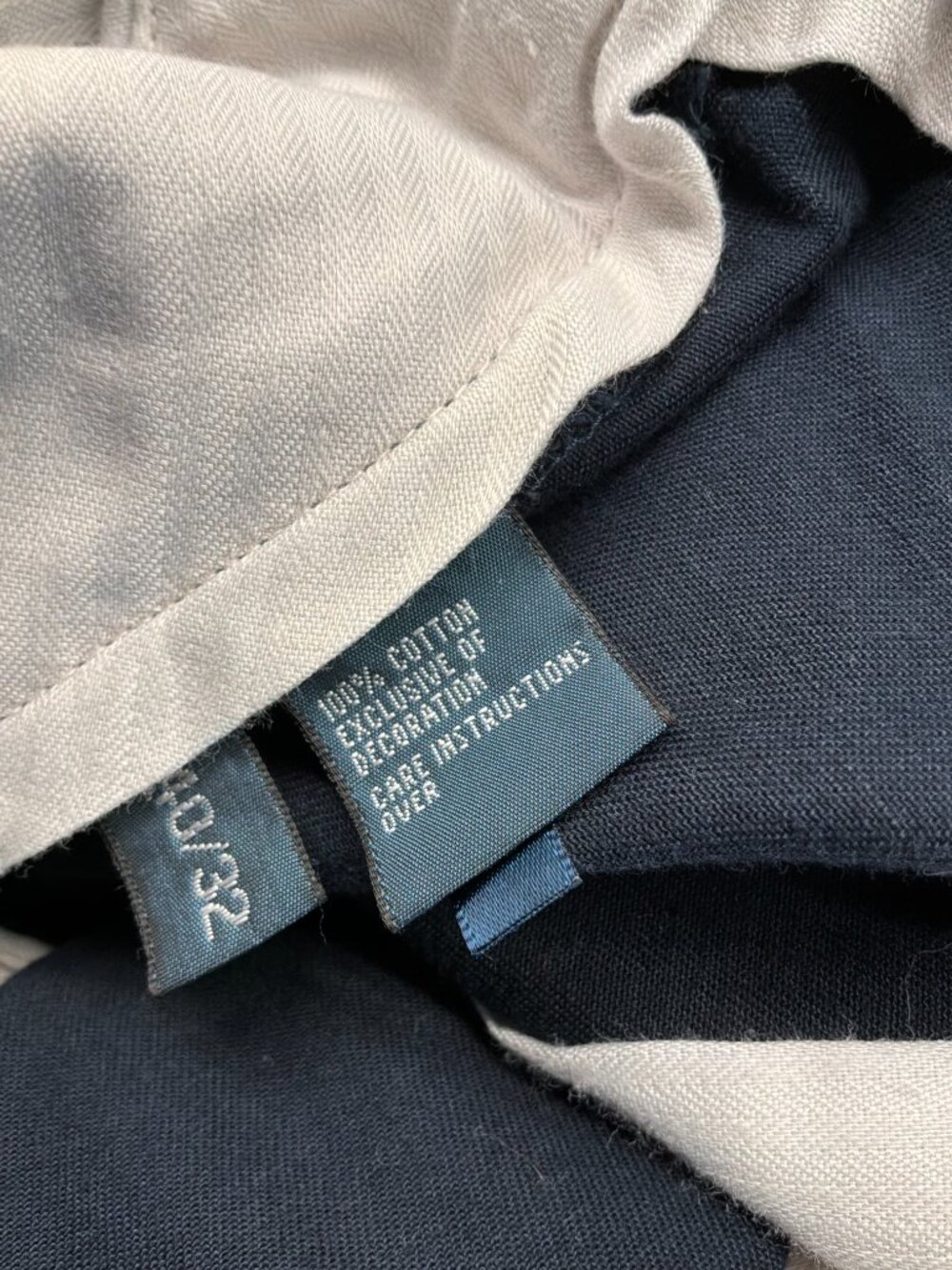 Polo Ralph Lauren Men's Ethan Pants Navy pleated 100% cotton. size 40/32 - Picture 8 of 9